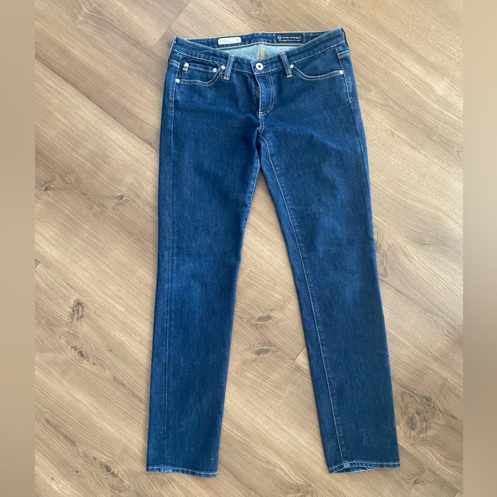 AG The Stilt Cigarette Skinny Jeans, 11-Year Journey, Sz. 28, Dark Wash - Picture 2 of 7